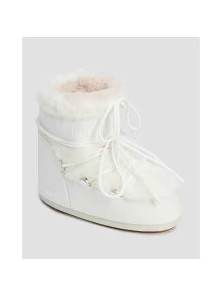 Śniegowce Moon Boot Icon Low Faux Fur białe