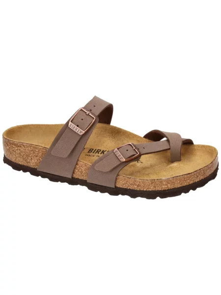 Birkenstock Mayari Birko-Flor Nubuck Mocha Regular Fit Unisex Sandały Birkenstock Size: brązowy