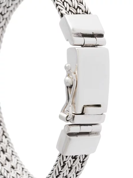 Pletený náramek Nialaya Jewelry stříbrný