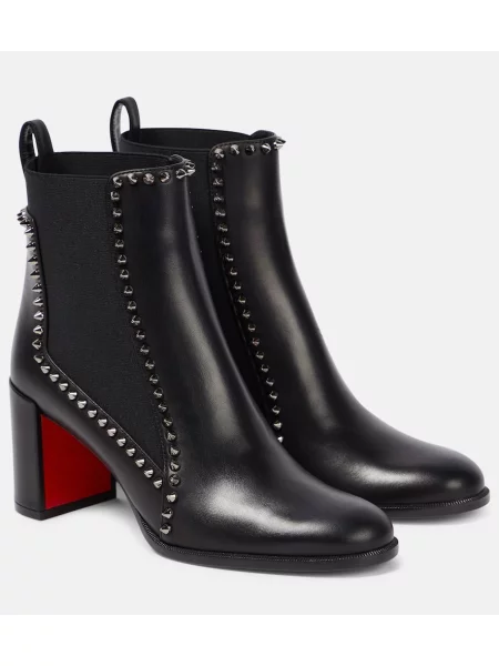 Cizme scurte Christian Louboutin din piele negru