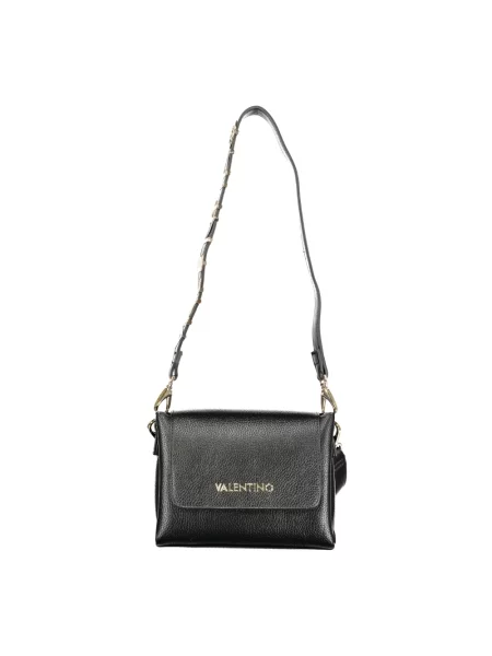 Lniana torebka Valentino By Mario Valentino czarna