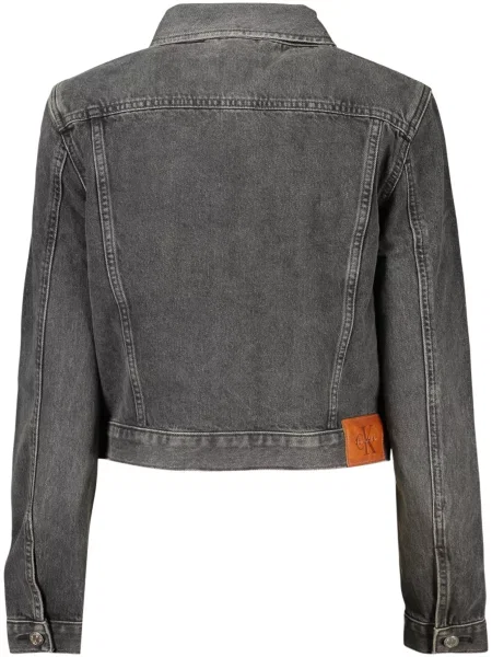 Calvin Klein Jeans De blugi geacă | Cropped Fit negru
