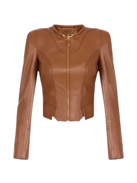 Geanta de piele Elisabetta Franchi maro
