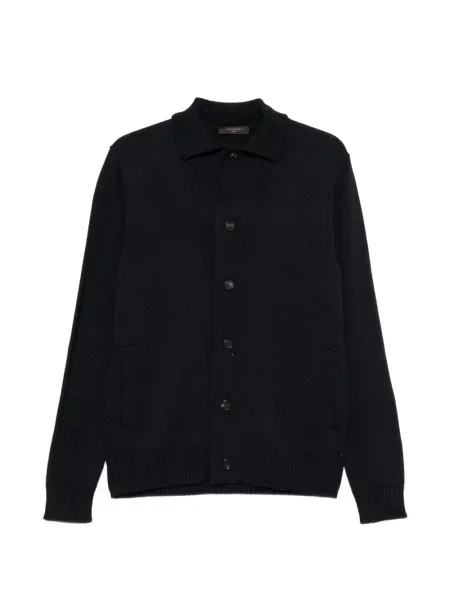 Cardigan Zanone de lână albastru