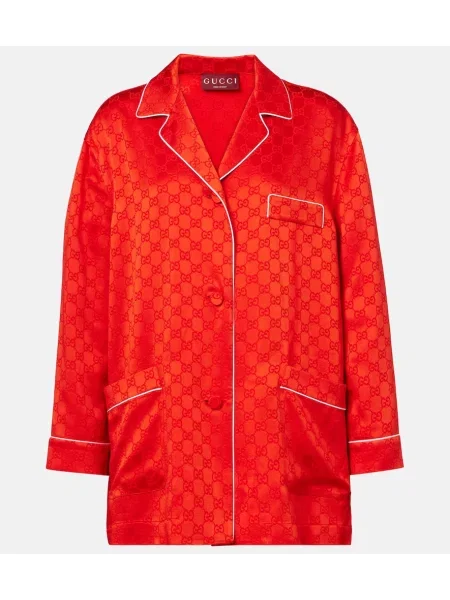 Cămașă Gucci din satin portocaliu