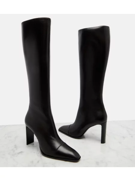 Usnjene škornji Saint Laurent rjava