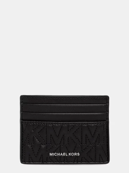Usnjen etui za kartice Michael Kors črna
