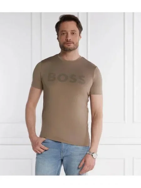 BOSS GREEN Tricou Tee Active | stretch bej