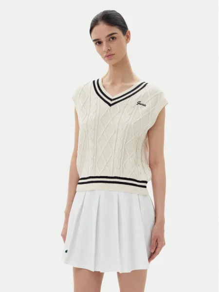 Guess Pulover Alb bej