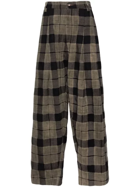 Pantaloni Ziggy Chen în carouri gri