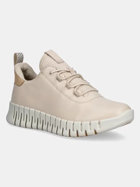 Ecco sneakers din piele Gruuv Sneaker Lea femei bej