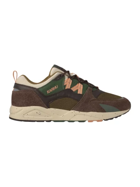 Sneakersy Karhu skórzane brązowe