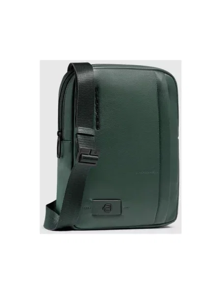 Torba crossbody Piquadro skórzana zielona