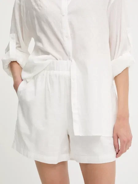 Answear Lab cămașă și pantaloni scurți alb