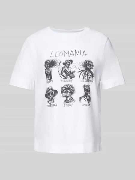 T-shirt z nadrukowanym motywem Rich & Royal biała