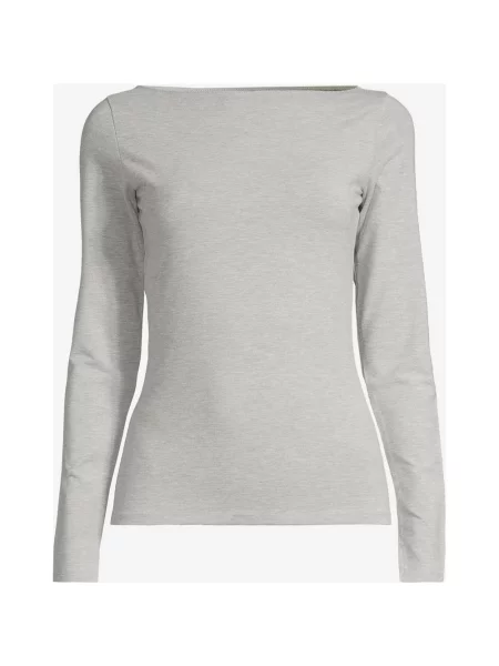 Koszulka Casall Sublime Boatneck Długi Rękaw Jasny XS szary