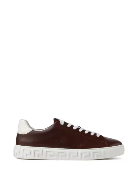 Sneakerși Versace din piele maro