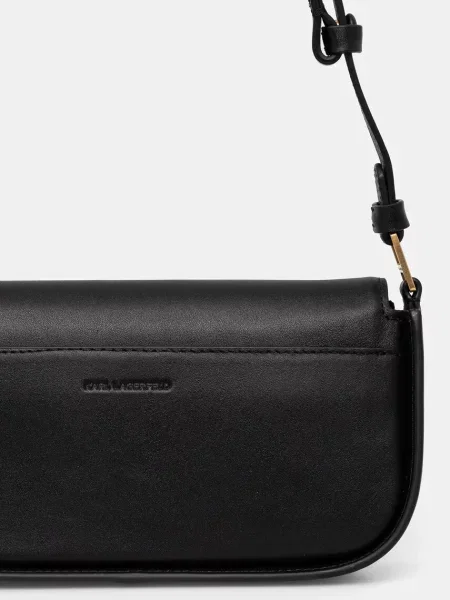Geanta de piele Karl Lagerfeld K/Signature negru
