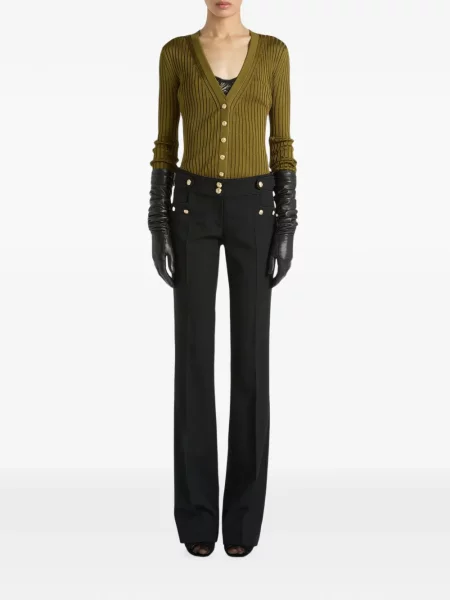 Cardigan Balmain tricotate verde