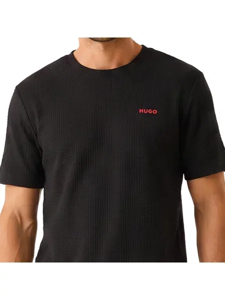 HUGO t-shirt gładki czarny