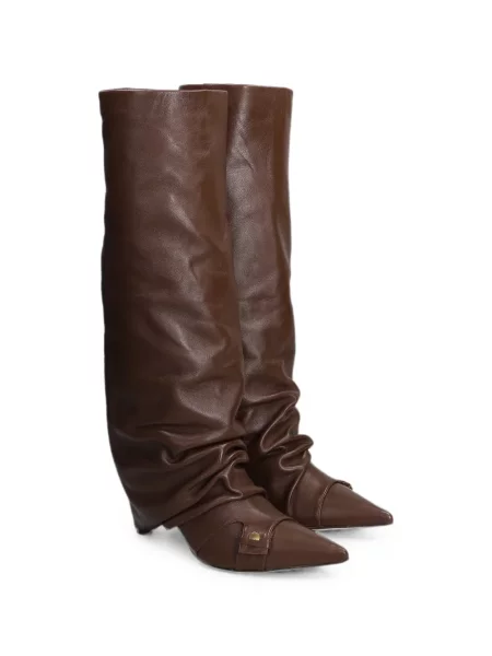 Botine The Seller din piele maro