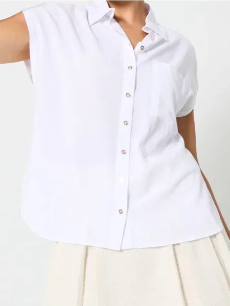 Сорочка з коміром білий