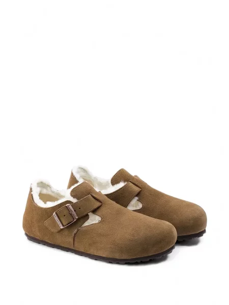 Avikailio sandalai Birkenstock su sagtimis ruda