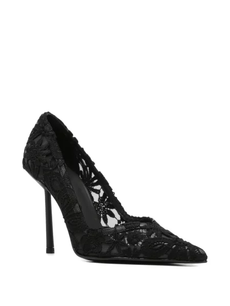 Pantofi cu toc Le Silla din dantelă negru