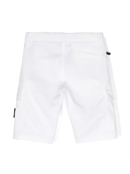 Pantaloni scurți cargo copii Stone Island alb
