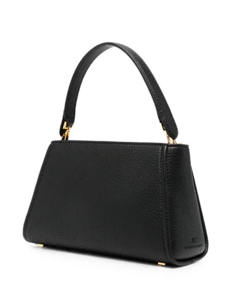 Shopper kabelka Elisabetta Franchi s autogramem černá