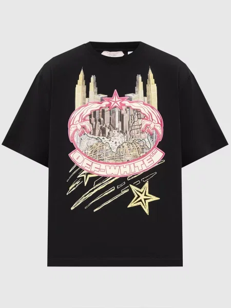 Футболка Big Frame World Off-white чорна