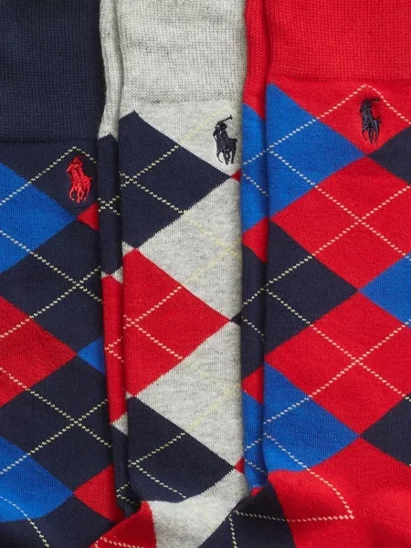 Ленени аргайл долнища на бански Polo Ralph Lauren бродирани червено