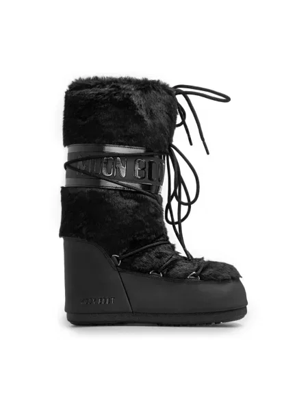 Śniegowce Moon Boot Icon Faux Fur black | WYSYŁKA W | 30 DNI NA ZWROT czarne