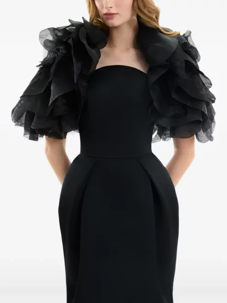 Rochie maxi Gemy Maalouf fără bretele negru