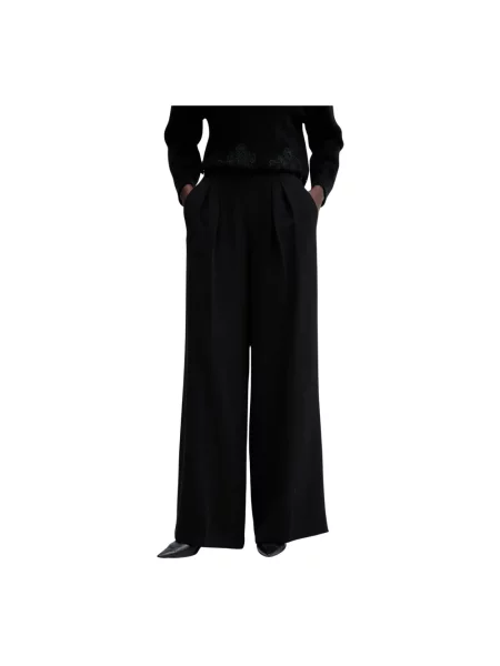 TWINSET Spodnie palazzo Wide Leg czarny