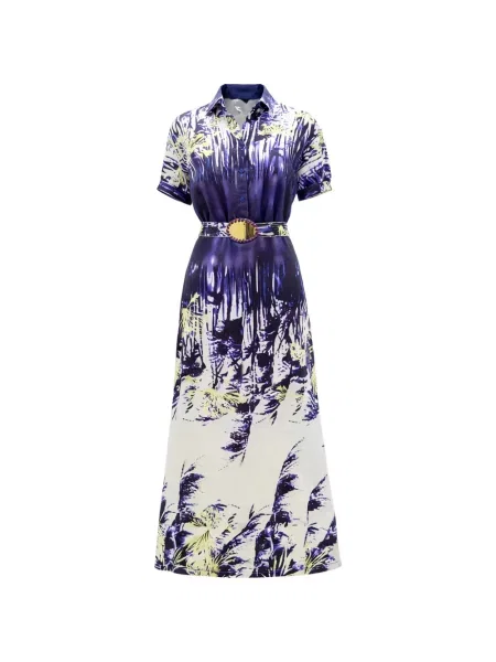Rochie midi Silvia Tcherassi până la genunchi de costum violet