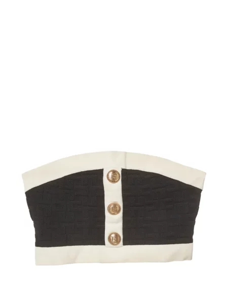 Top Elisabetta Franchi din jacard negru