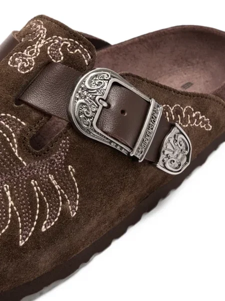 Сандали Birkenstock 1774 бродирани с катарама кафяво