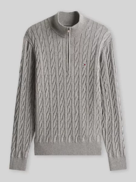 Bluza z kołnierzem o kroju regular fit z czystej bawełny Tommy Hilfiger