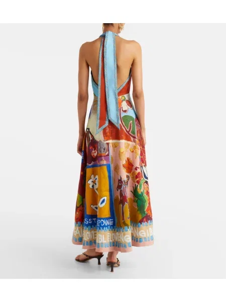 Rochie midi Alemais de in cu imagine