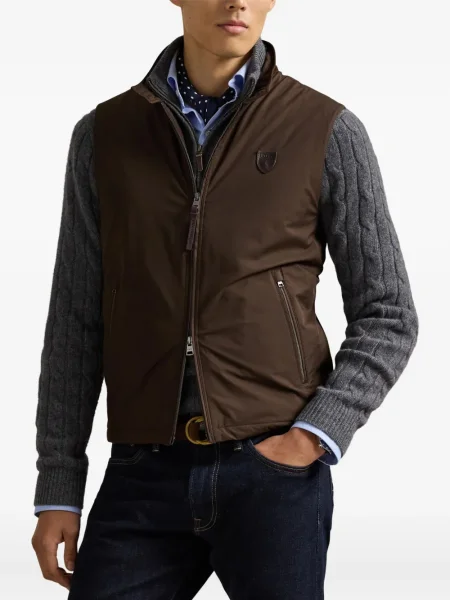 Șapcă Polo Ralph Lauren cu două rânduri de nasturi de in în carouri albastru