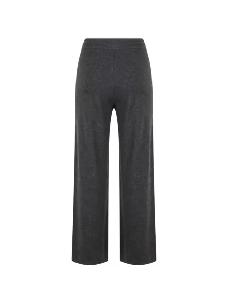 Pantaloni The (alphabet) din cașmir cu cordon gri