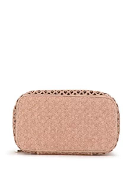 Kabelka Christian Dior Pre-owned s výšivkou se síťovinou růžová