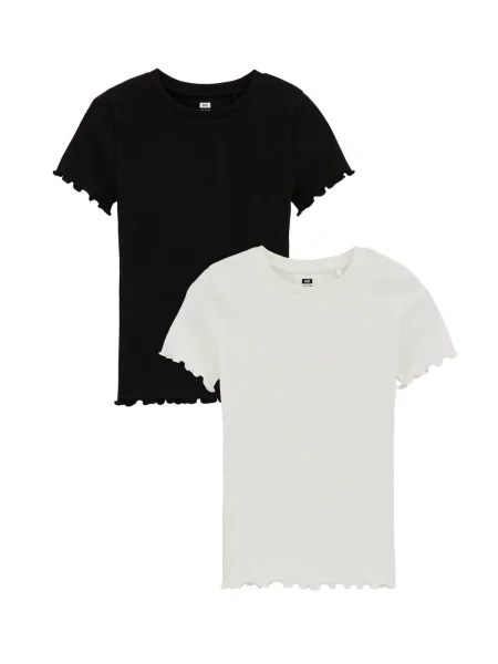 WE Fashion Tricou negru alb