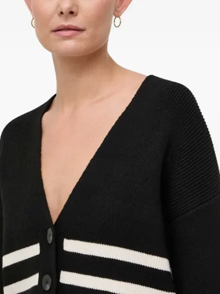 Cardigan Notes Du Nord cu dungi negru