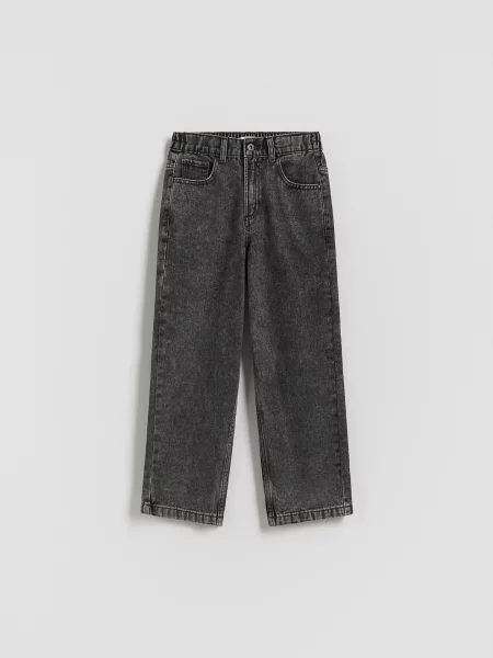 Reserved Jeansy straight szary