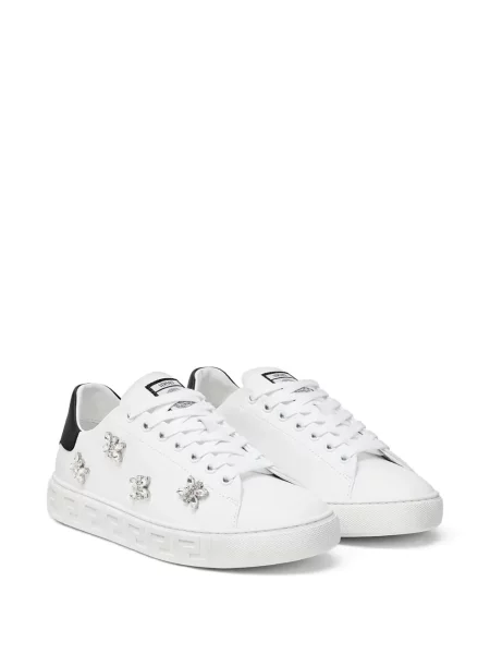 Sneakerși Versace de cristal alb