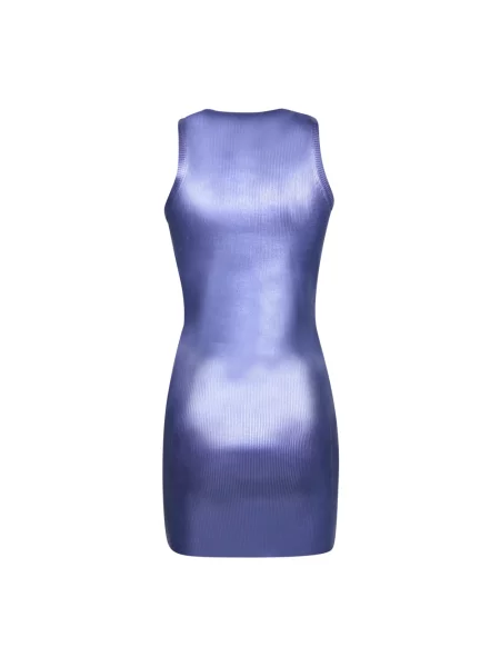 Mały sukienka mini Diesel prążkowana fioletowa