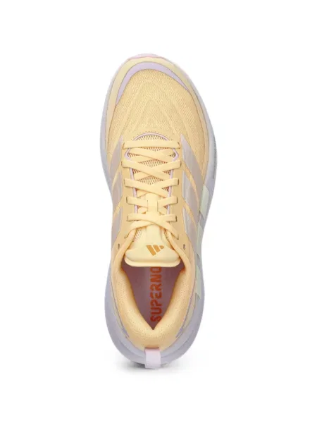 Ριγέ τρέξιμο μπουφάν Adidas με αυτόγραφο καφέ