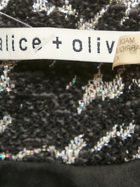 Kurtka Alice + Olivia tweedowa czarna